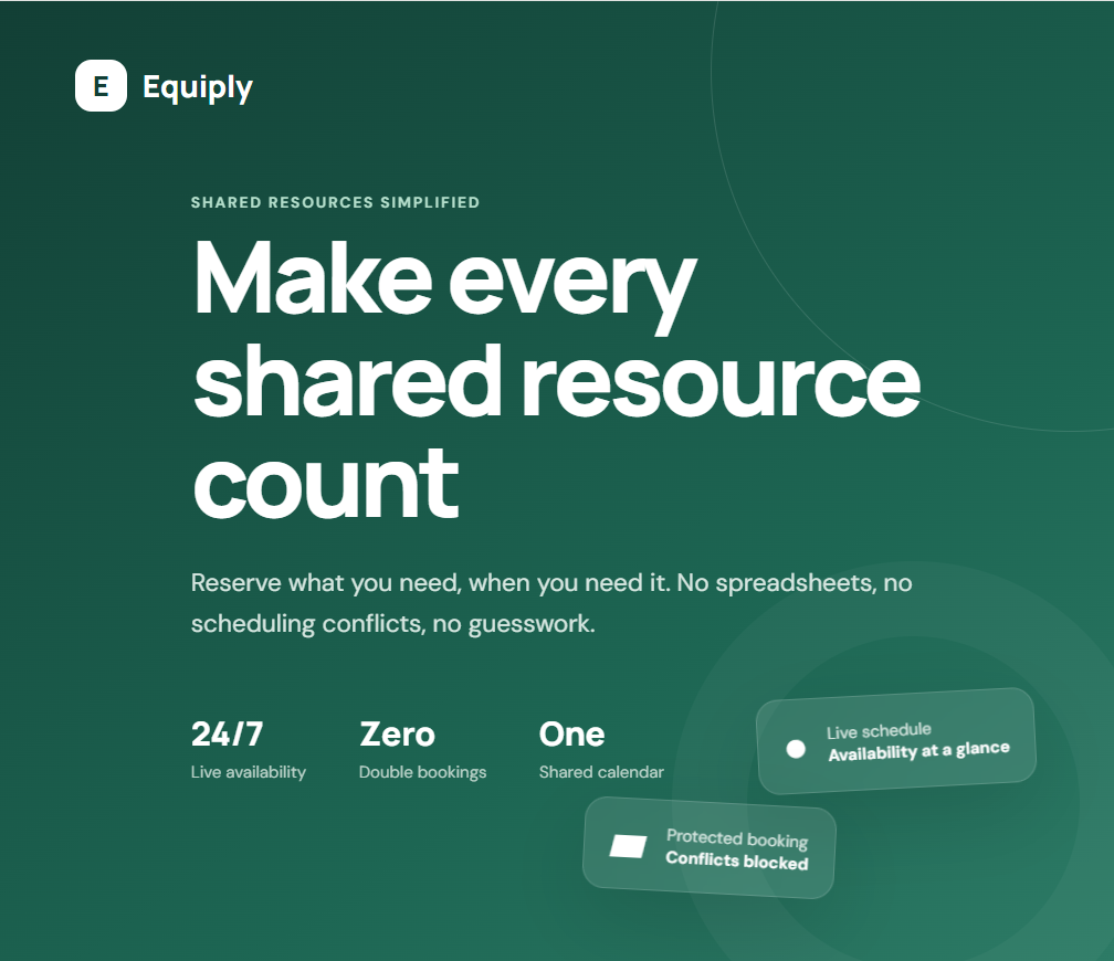 Equiply — Make every shared resource count